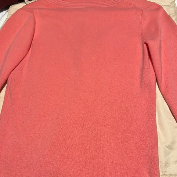 Talbots Pink Cardigan‎ Sweater V-Neck Ribbed - Picture 9 of 11